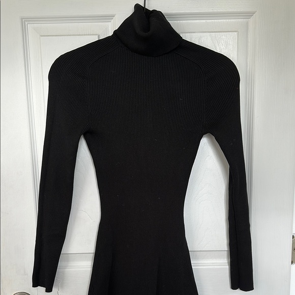 Zara Black Turtle Neck Long Sleeve Dress - Picture 2 of 6